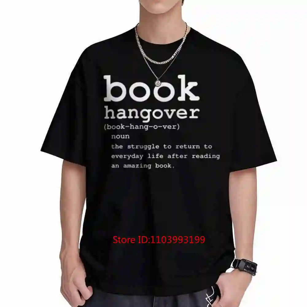 Book Hangover Reading Lover Bookworm Librarian Short Sleeve Tee 100% Cotton T-Shirt