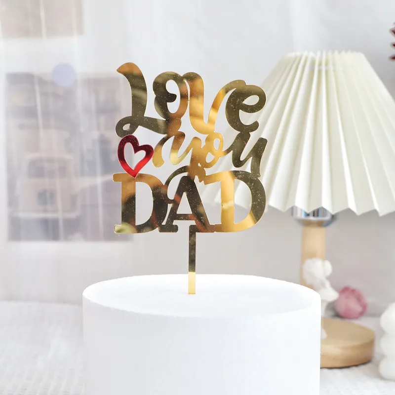 New Happy Birthday Dad Cake Topper Love You Hero Dad Happy Birthday Cake Topper for Father's day Birthday Party Cake Decorations