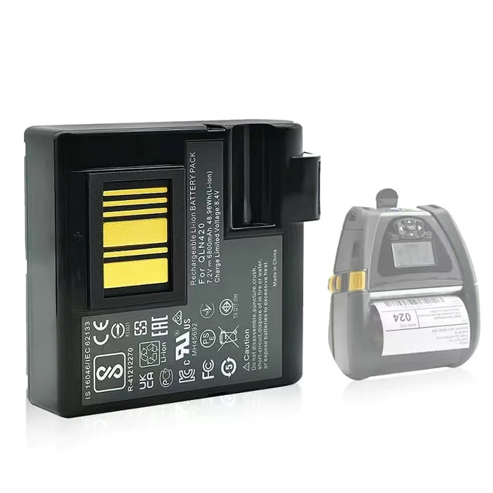 6800mAh Compatible with Zebra ZEBRA ZQ630 QLN420 printer battery P1040687