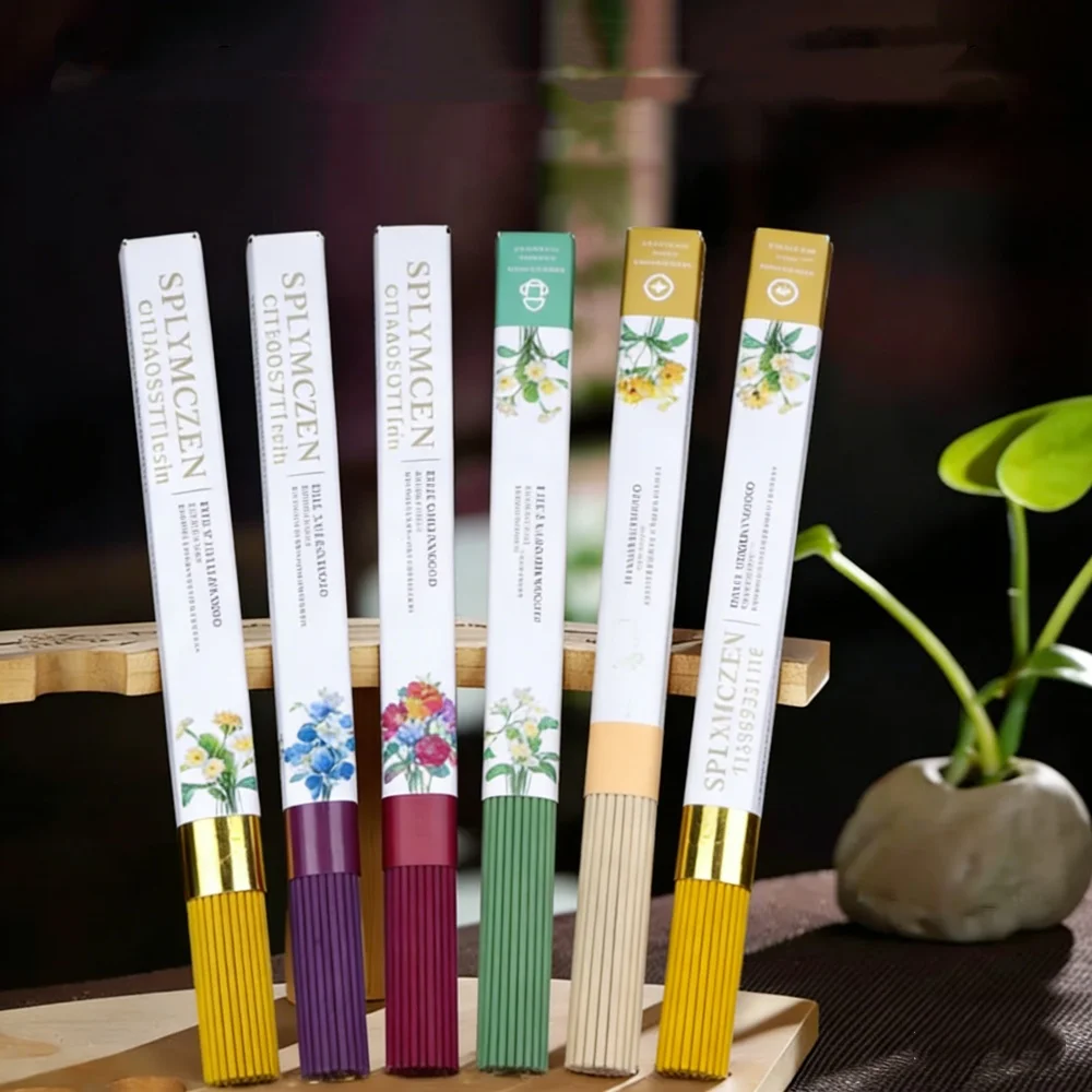 546pcs Sandalwood Incense Sticks Set 6 Mood Scents (focus/yoga/celebration/home/morning/purity) Long-lasting Aromatherapy Gifts