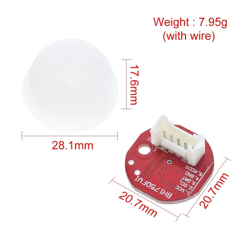 BH1750FVI digitales Lichtsensormodul Lichtsensor Lichtkugel senden Routine