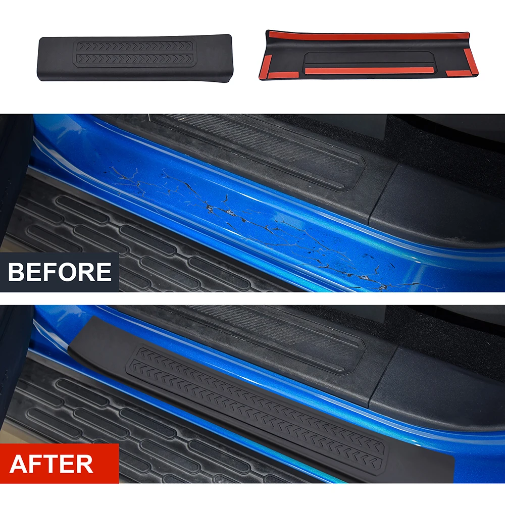 

4pcs car door sill guard kit For Ford Bronco 2021-2023 car door sill stepping rubber protection accessories