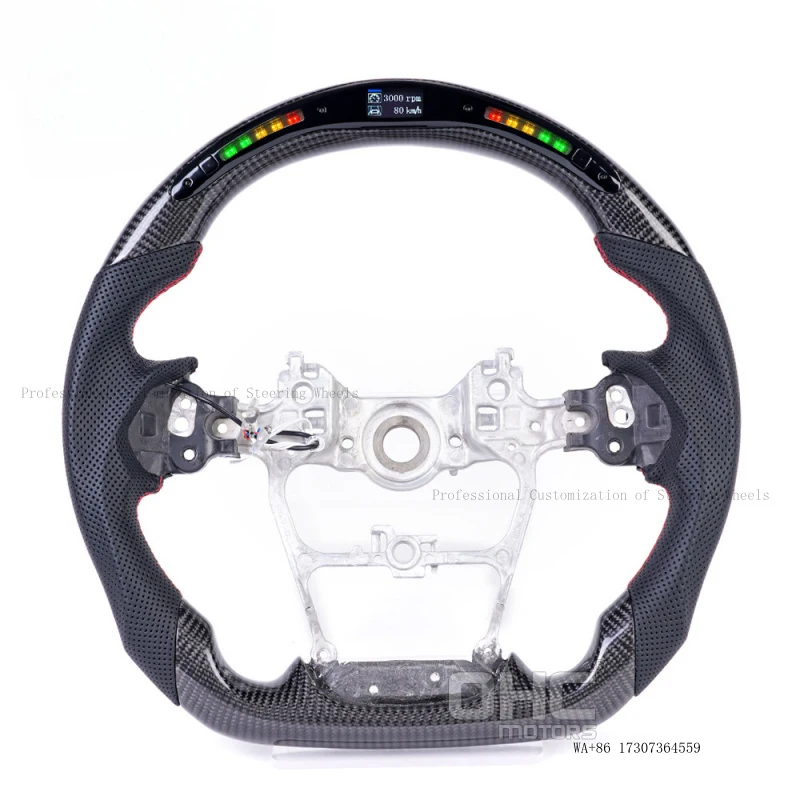Suitable for the new 22-24 Toyota Land Cruiser LC300 carbon fiber steering wheel LED intelligent modification