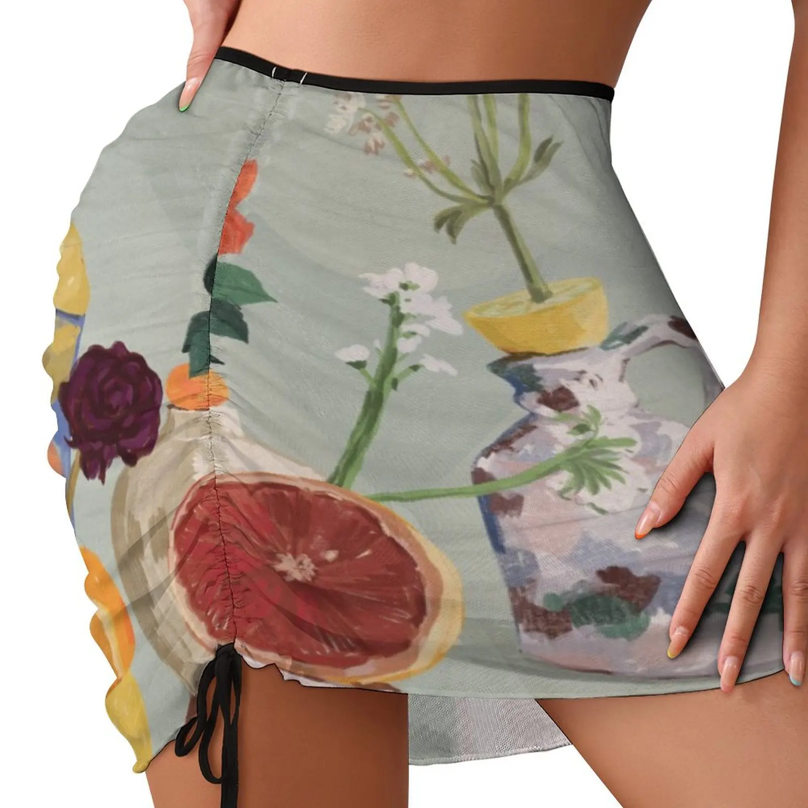 

Still Life with Citrus and Flowers Beach Skirt women's stylish skirts Summer skirt