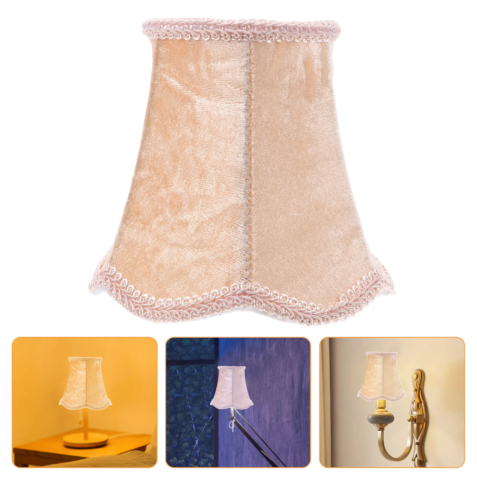 

1 pc Cloth Lampshade Durable Fade Resistant Eye Comfort Lighting Decorative Ceiling Light Shade Home Exquisite Chandelier