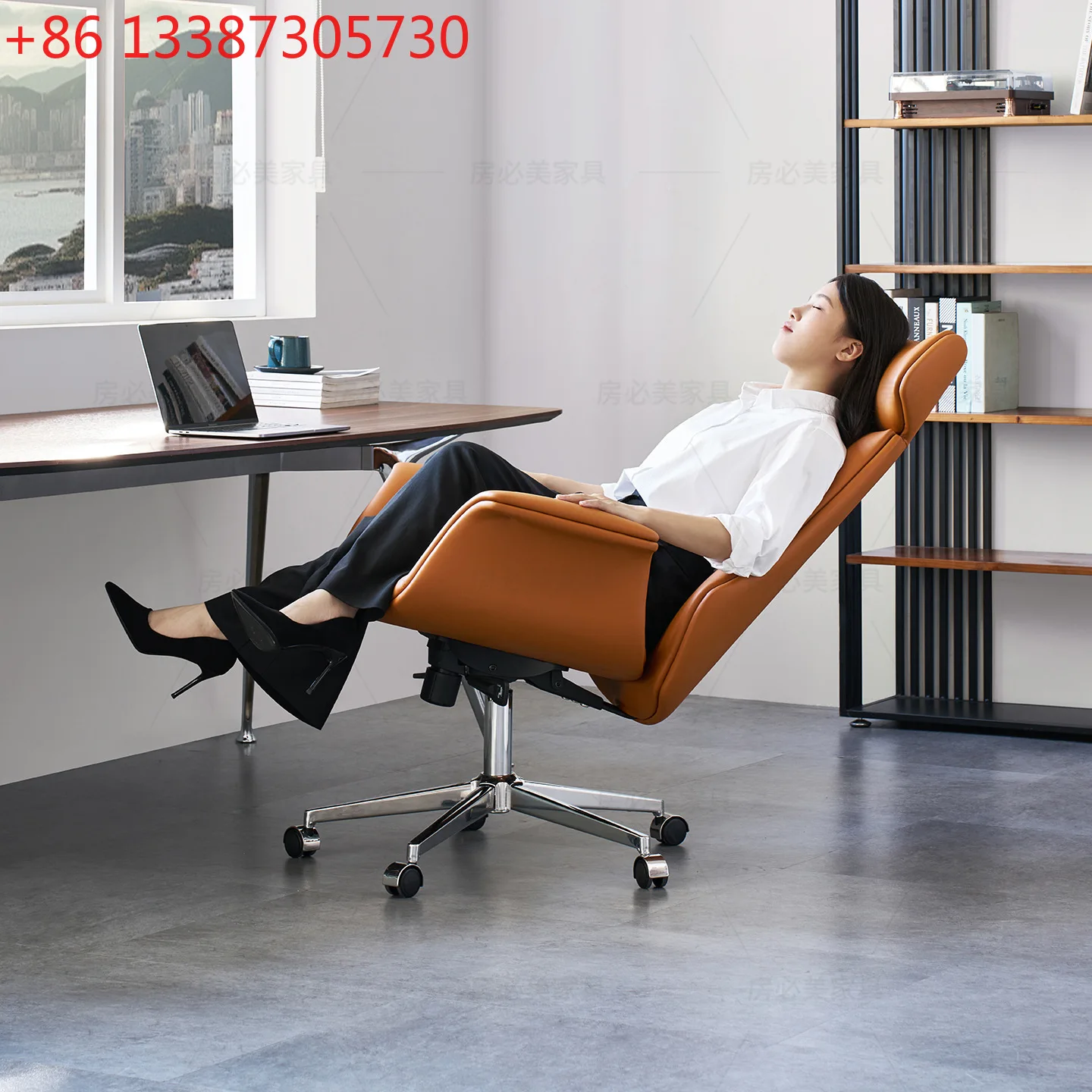 Office reclining office chair comfortable high back conference reception boss chair modern and simple