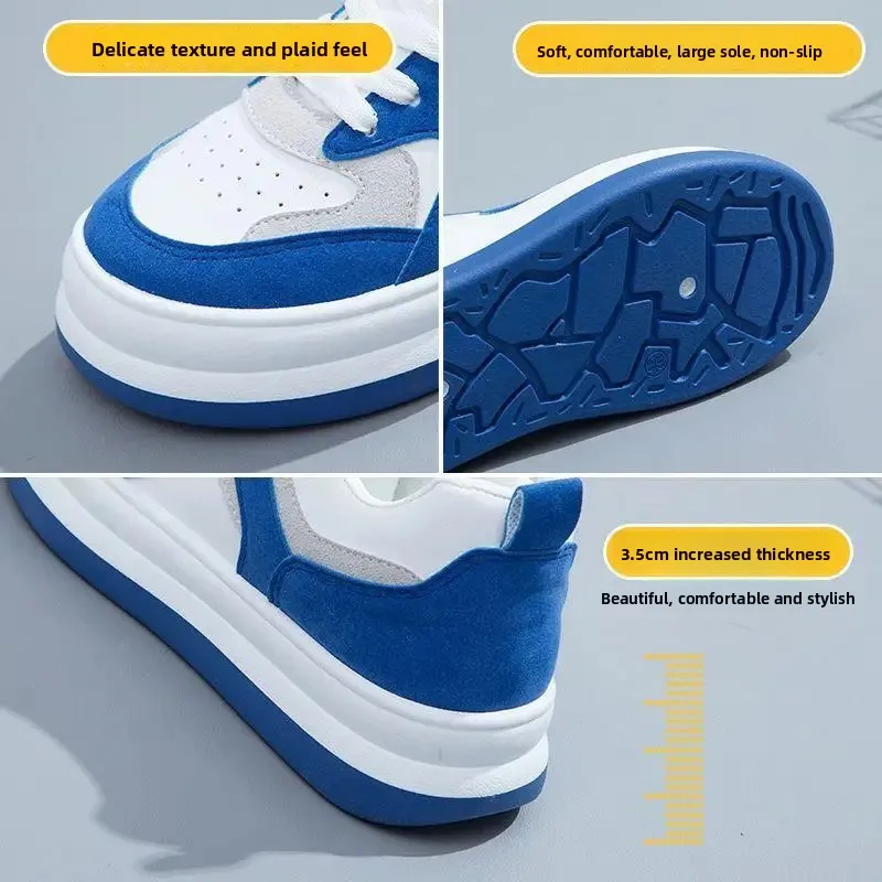 الكورية نمط المرأة أحذية رياضية 2025 جديد ربيع الخريف تنوعا سميكة القاع أحذية رياضية طالب عادية العصرية Ins الشقق #5
