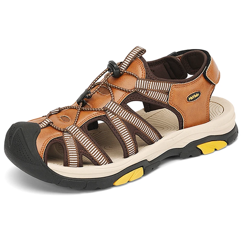 Herren-Sportsandalen, Outdoor, Wandern, wasserdicht, Strandsport, Herren-Sandalen, Sommer, offene Zehen, verstellbare Schnürsenkel – Detail 40