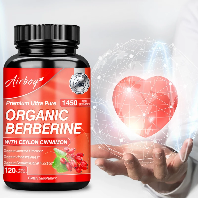 

Органические капсулы с берберином - помогают регулировать уровень сахара в крови, улучшают здоровье сердца и способствуют здоровому контролю веса.