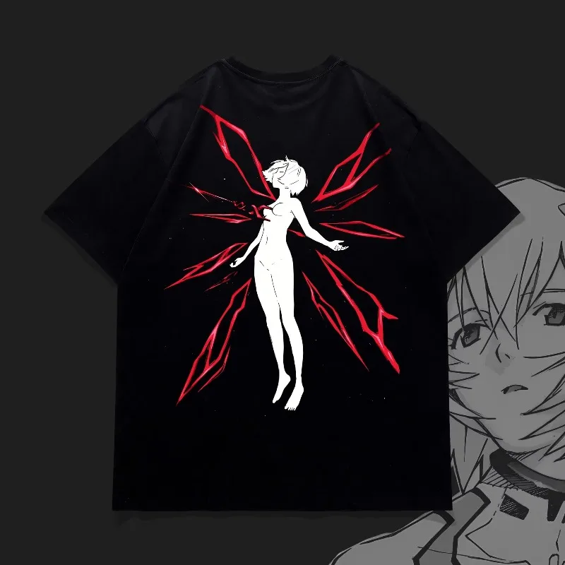 Sommer New Century Gospel Warrior Ayanami Reine Baumwolle Retro Unisex Baumwolle Casual Fashion T-Shirt