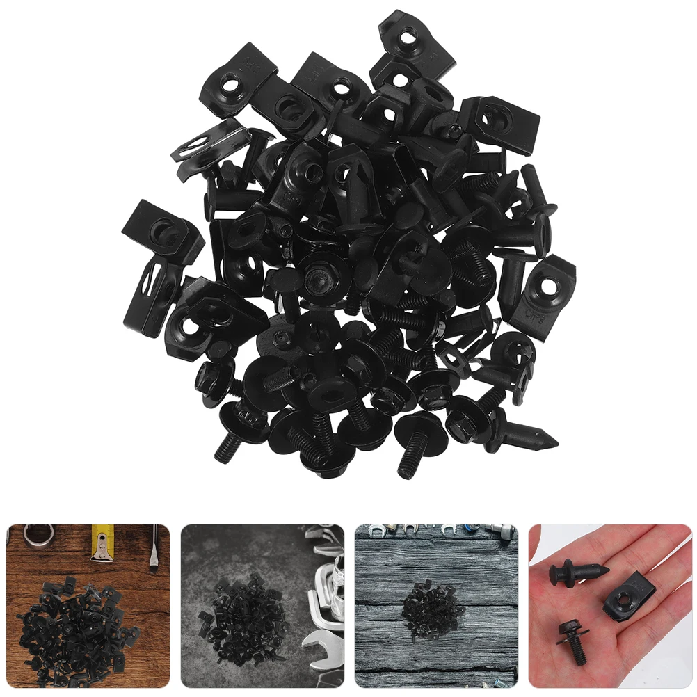 

35pcs 1 Set Universal Engine Splash Body Bolts Screws Bumper Fastener Rivet Hardware Kit Automotive Durable Easy