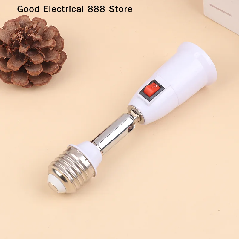 【G】E27 To E27 LED Light Bulb Lamp Holder With Switch Flexible Extension Adapter Socket Extend Adapter Converter Wall Base Holder