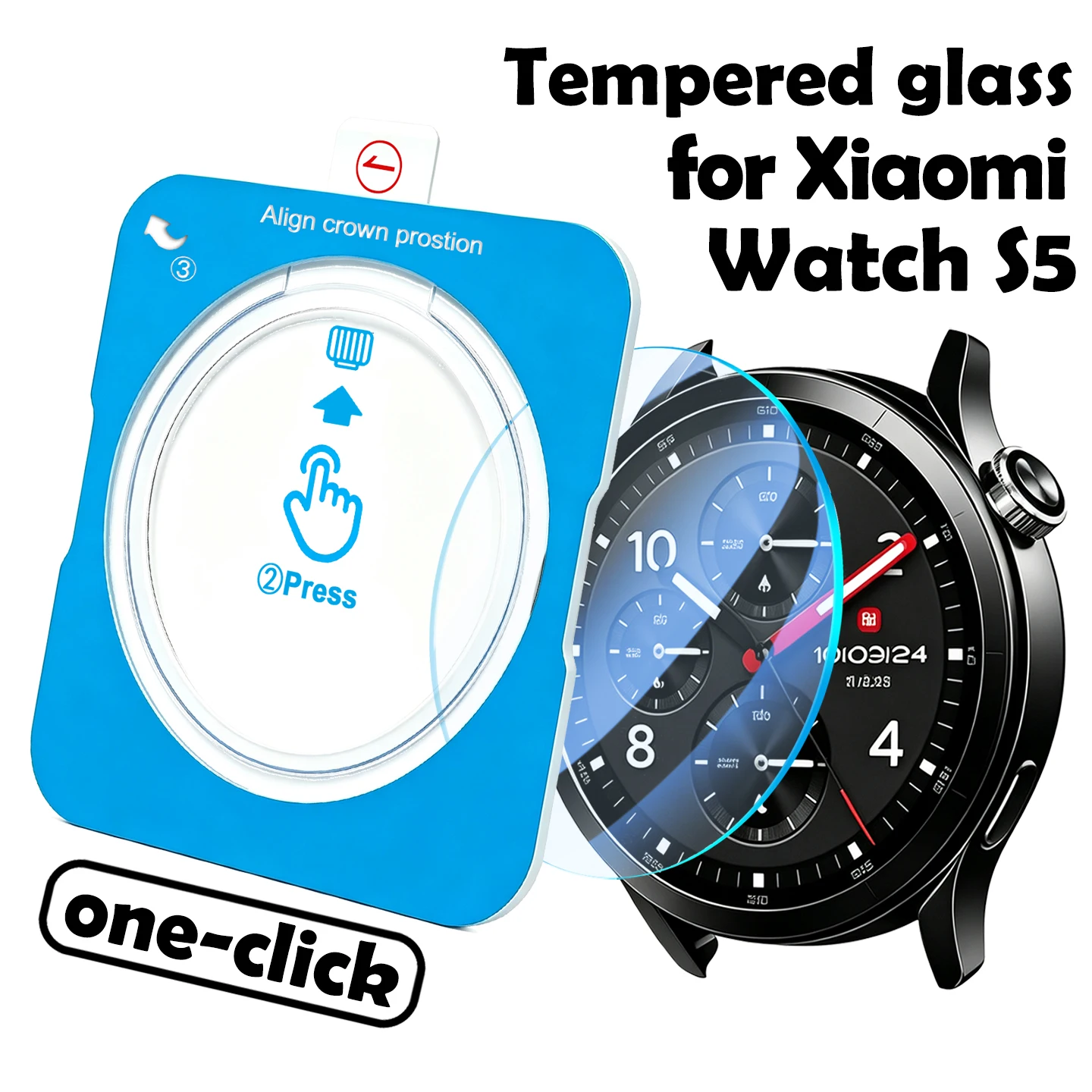 HD Tempered Glass For Xiaomi Watch S5 46MM Screen Protectors For Xiaomi Watch S4 Protective Glass Film With Locator Installation