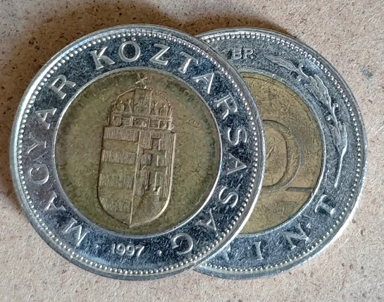 عملة هنغارية ذات لونين مقاس 23 مم، عملة تذكارية أصلية لهواة الجمع