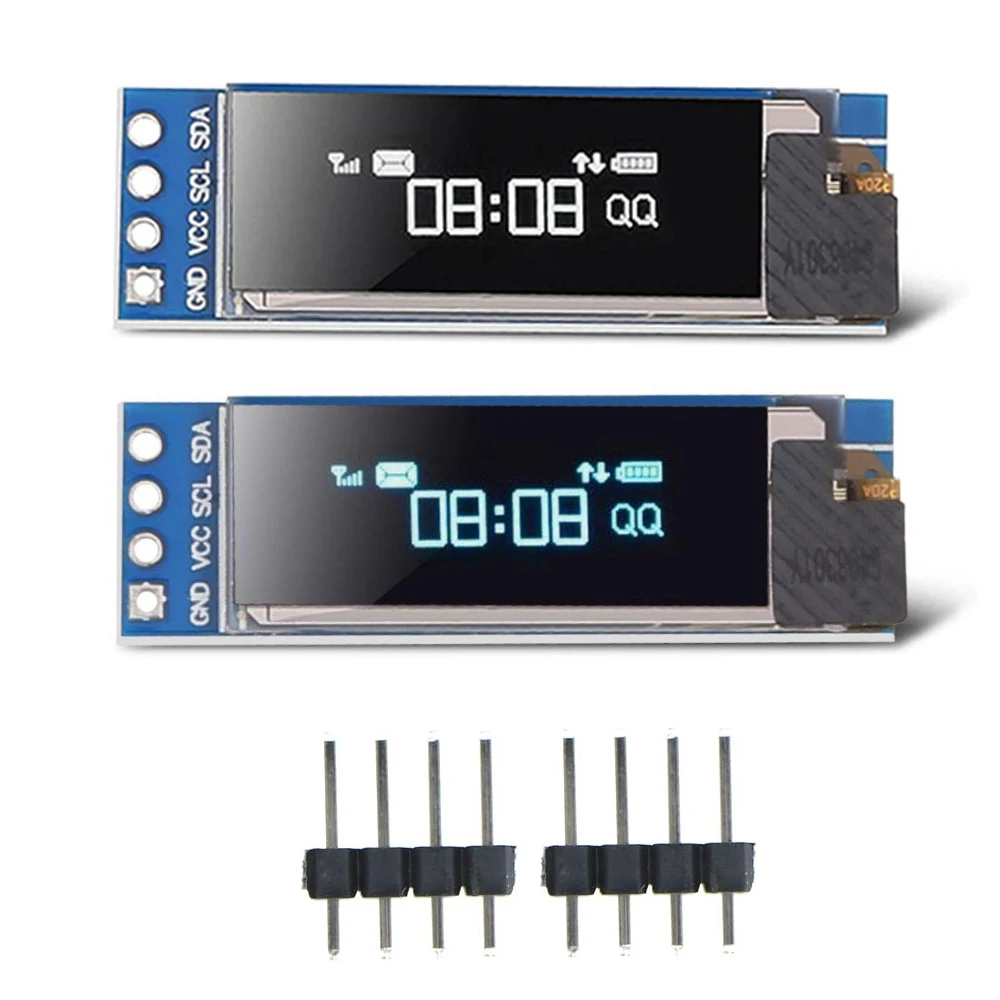 0.91 Inch 6Pin IIC I2C SPI Interface OLED White LCD Display Module 0.91