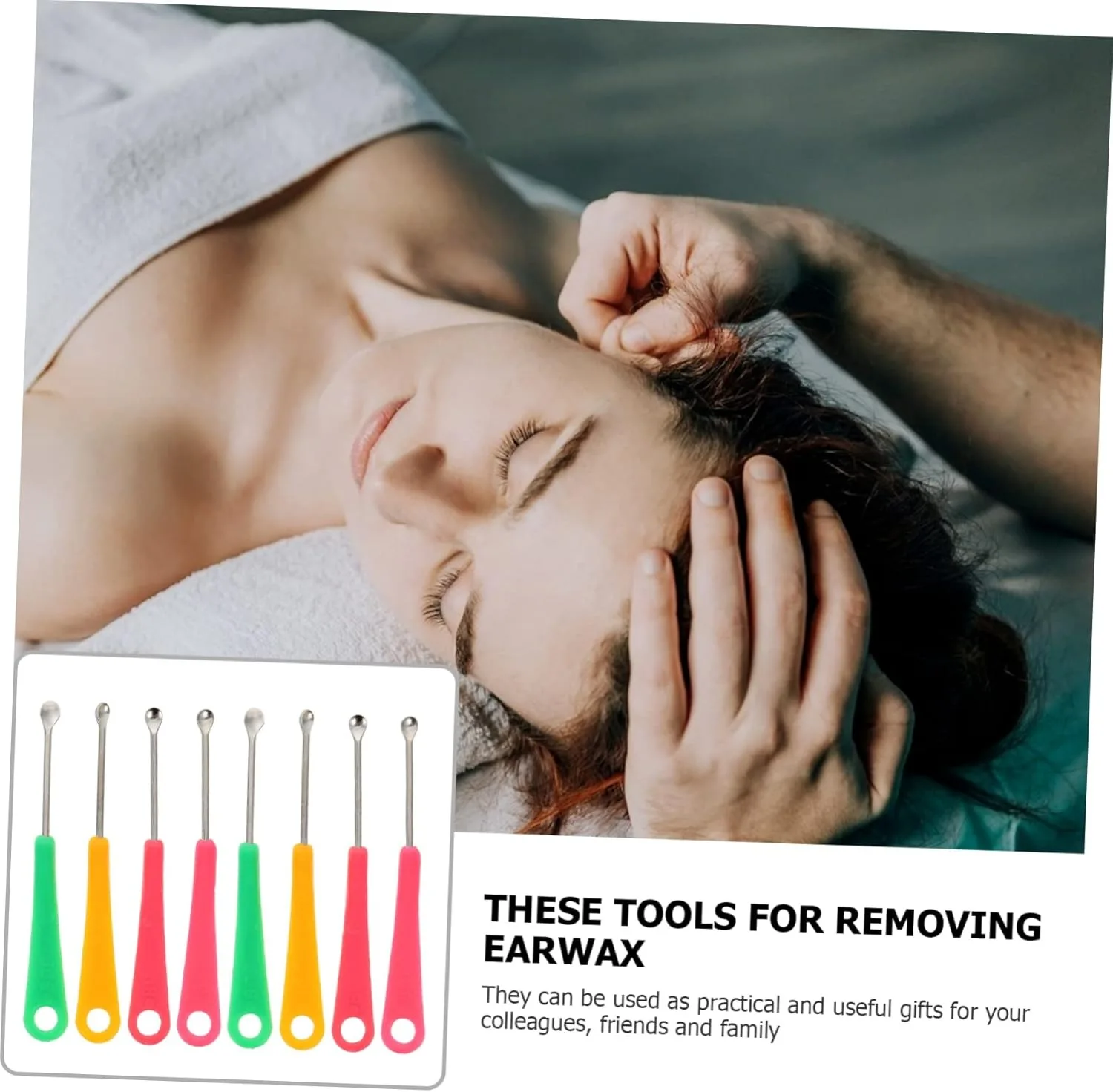 Safe Earwax Removal Tool Kit, 4 Pcs Stainless Steel Ear Pick Set, Portable Ear Cleaning Tools Suitable for Adults & Children - Detail 1