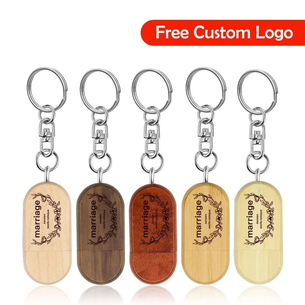 30 قطعة/الوحدة القيقب خشبية USB 2.0 محرك فلاش 4 جيجابايت 8 جيجابايت 16 جيجابايت 32 جيجابايت 64 جيجابايت القلم محركات شعار مجاني ذاكرة عصا الهدايا مفتاح سلسلة U القرص