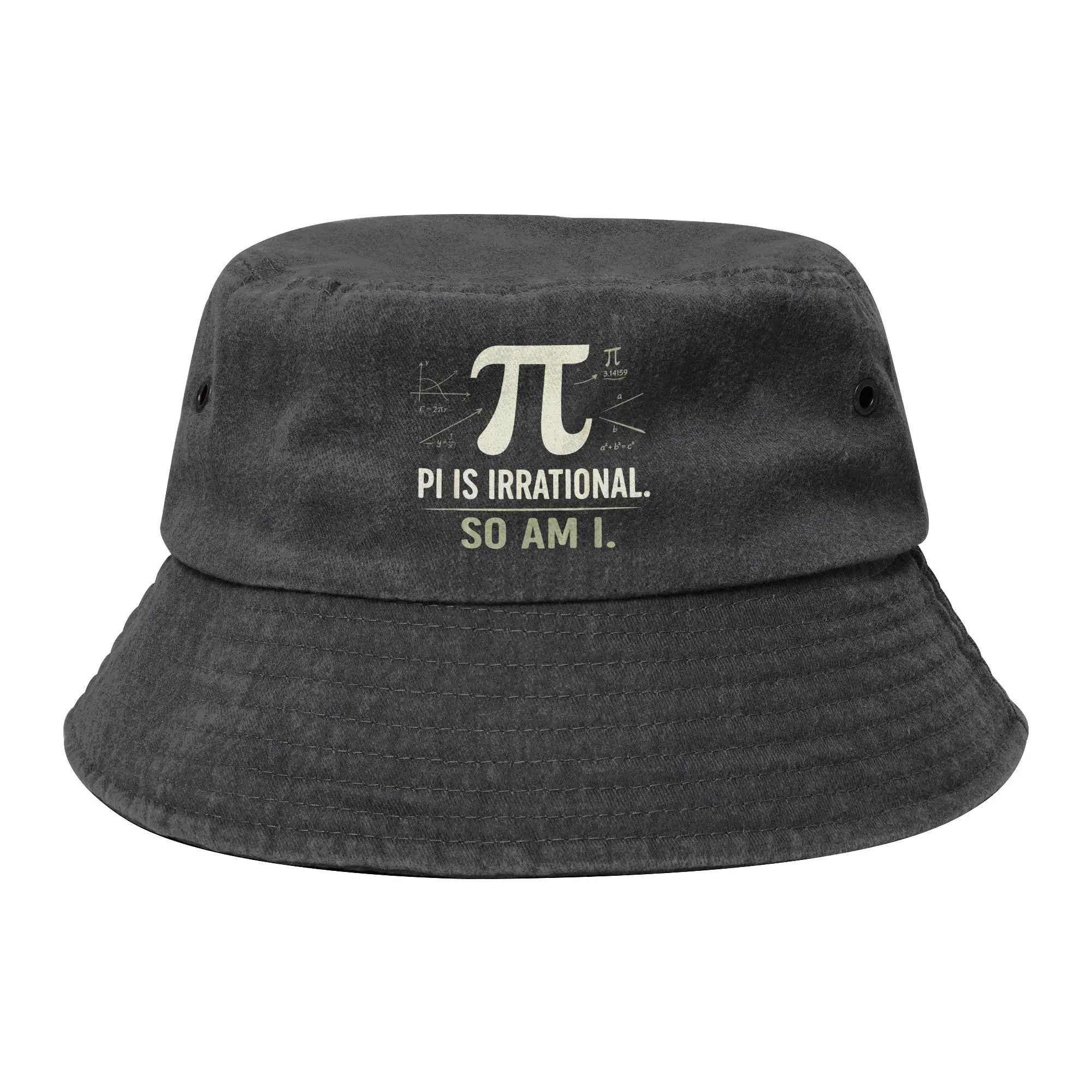 Pi Day Math Lover Geek Bucket Hat for Men Women Summer Travel Distressed Washed Field Hat for Outdoor Sport Fisherman Cap Bob