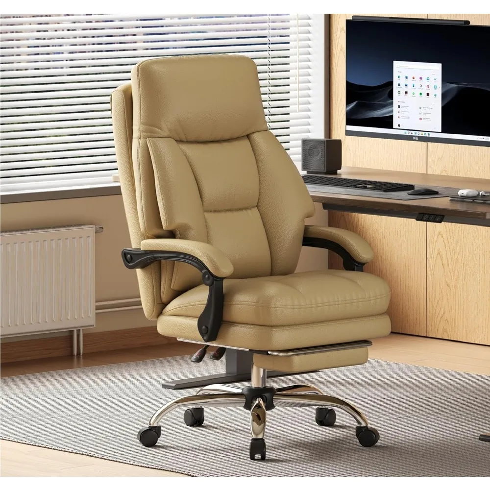 

Home Office Desk Chair, 90°-160° Reclining, High Back Executive OfficeChair 400LBS with Footrest,