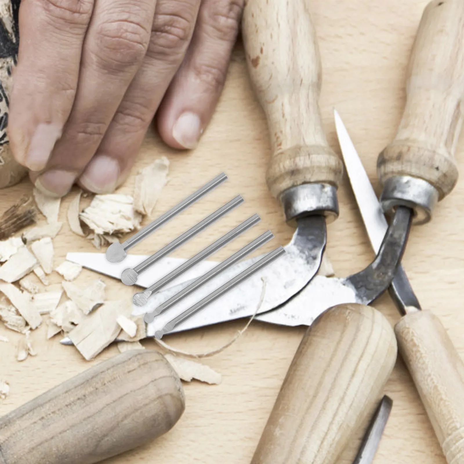 

5 Pcs Drill Bits for Wood Carving Router Bits Electric Knives White Steel Aluminum Polishing Kits Metal Boring Tools Round Over