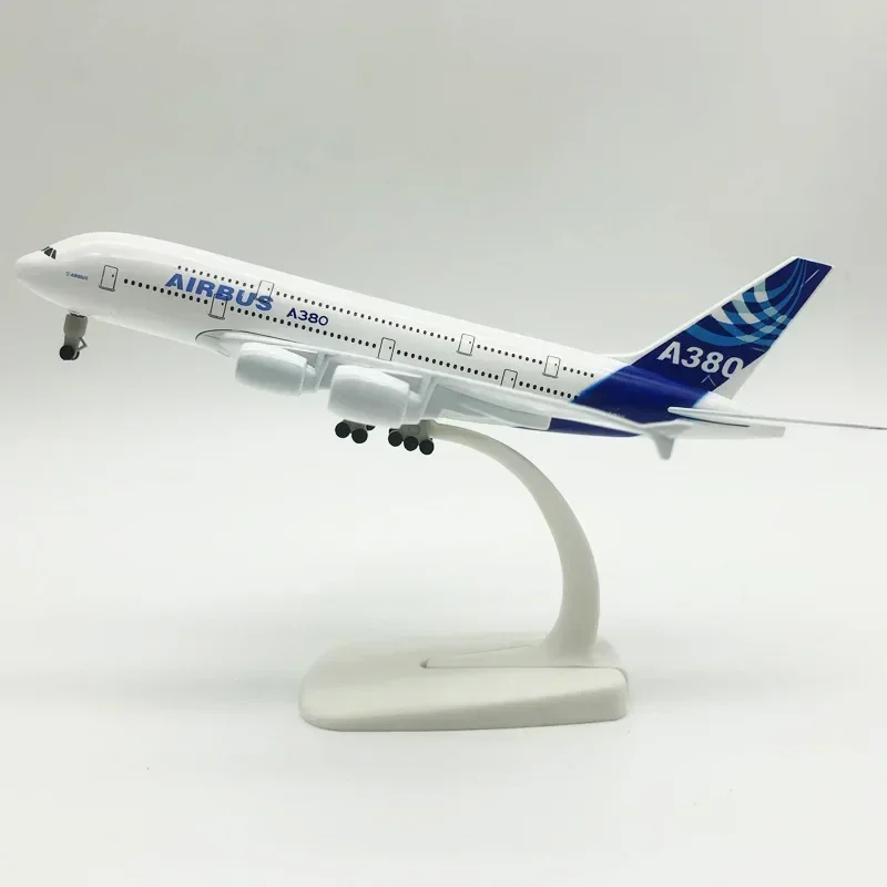 18*20CM diecast Léghajó manöken vel wheels Szellőztet Koreai Lufthansa Szingapúr Katar Déli Airbus 380 A380 Légitársaság manöken Kétdimenziós