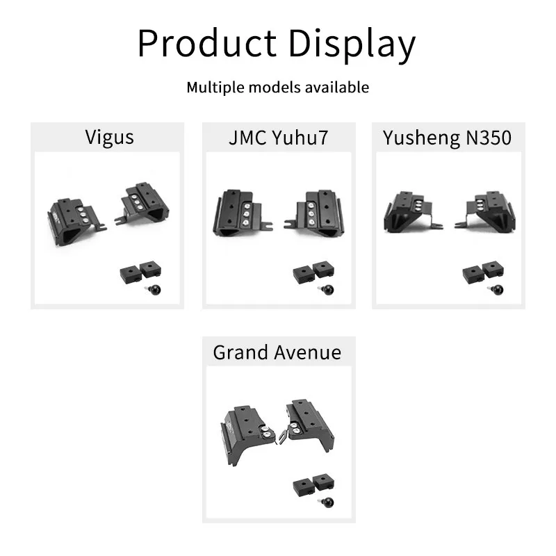 Quick-release A-pillar and hood expansion spotlight bracket for JMC Grand Avenue (2023–2025 models) made of aluminum alloy
