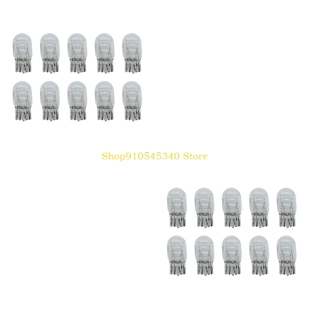 U2JA Automotive 7443 Turn Signal Bulb 12V 21/5W Two-Filament Base Style 10 Pack for Brake Light Maintenance Supply Use