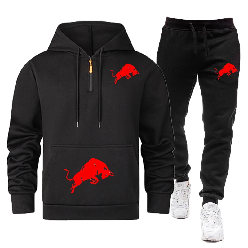 2025 Men's hardcore hooded sports suit, hoodie and pants, casual jogging wool hoodie, unisex sportswear, max