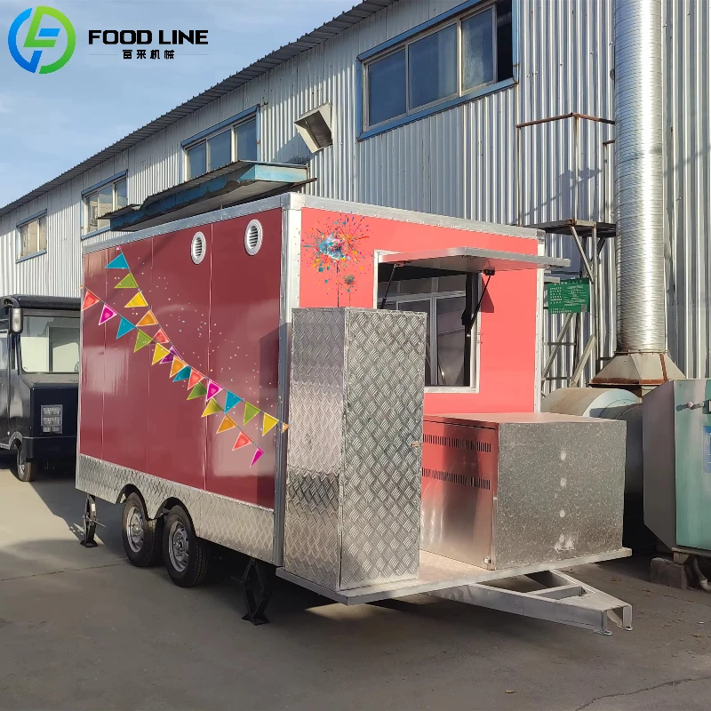 Customized Insulated Food Trailer Premium Food Truck Retain Catering Cart Fresh Keep Street Vending Fast Food Catering Business