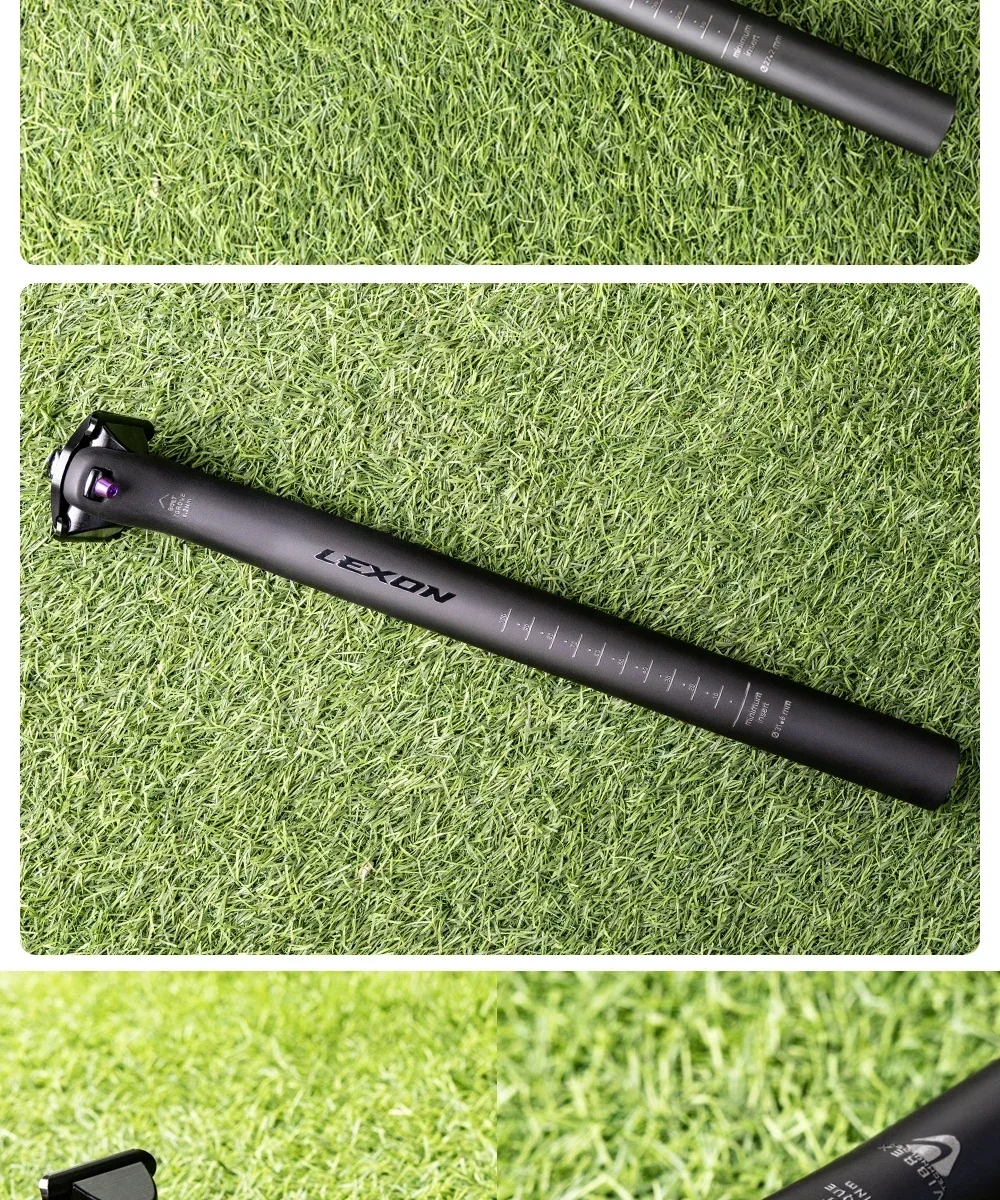LEXON Ultraleichte Fahrrad-Sattelstütze aus Carbon, 27,2/31,6 mm, zwei Größen, für MTB/Gravel/Rennräder, 350 mm Länge, Fahrrad-Sattelstütze – Detail 16