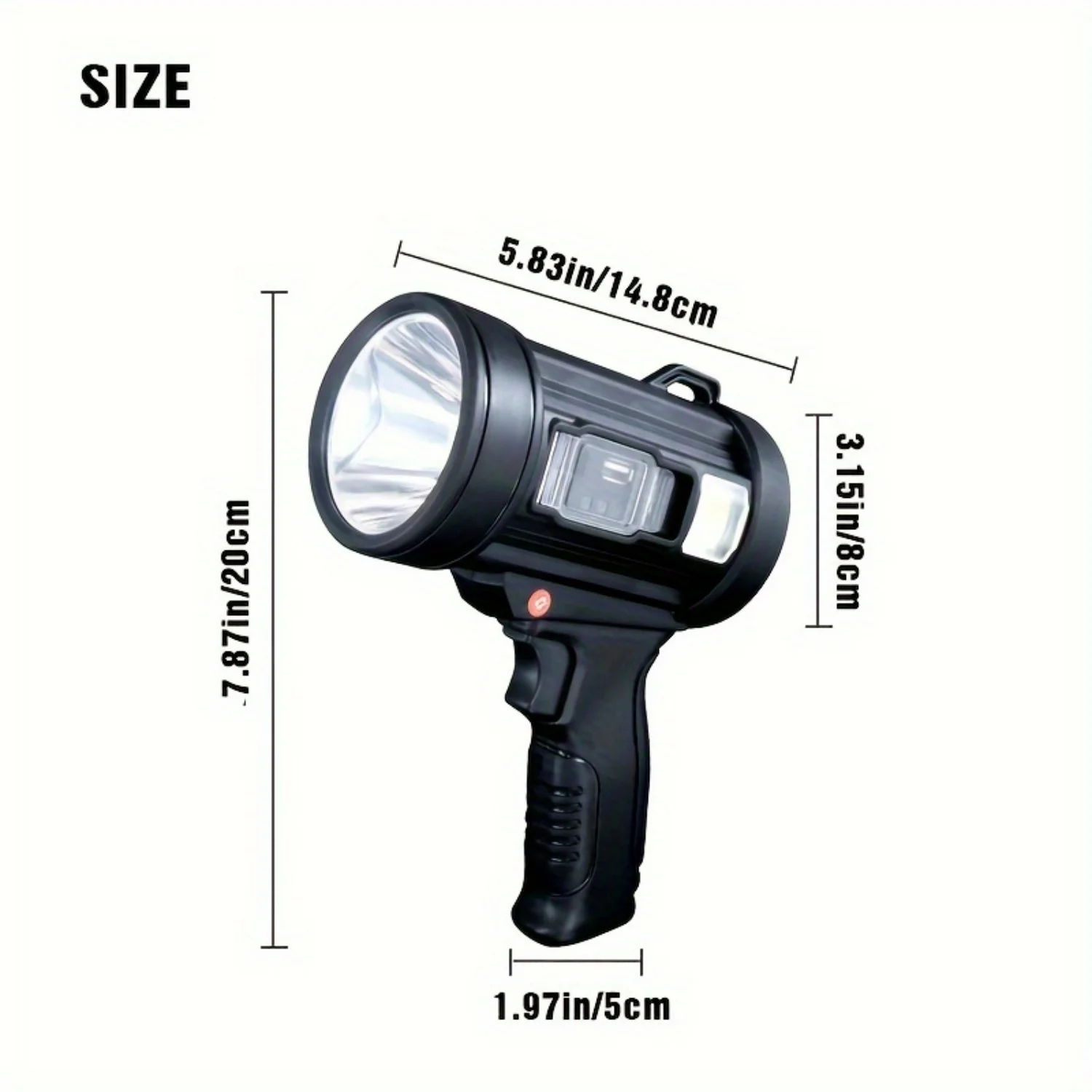 

Portable Long-lasting Battery Powered Handheld Searchlight with Adjustable Bracket, Ideal 1pc Handheld Light for Camping, Fishin