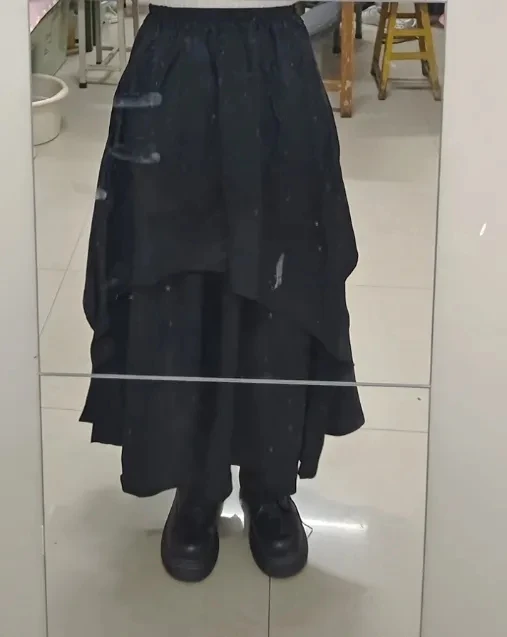 Vintage Irregular Skirts Summer Mid-length Loose Skirt For Women Y2k High Waist Grunge Faldas Mujer Moda 2025