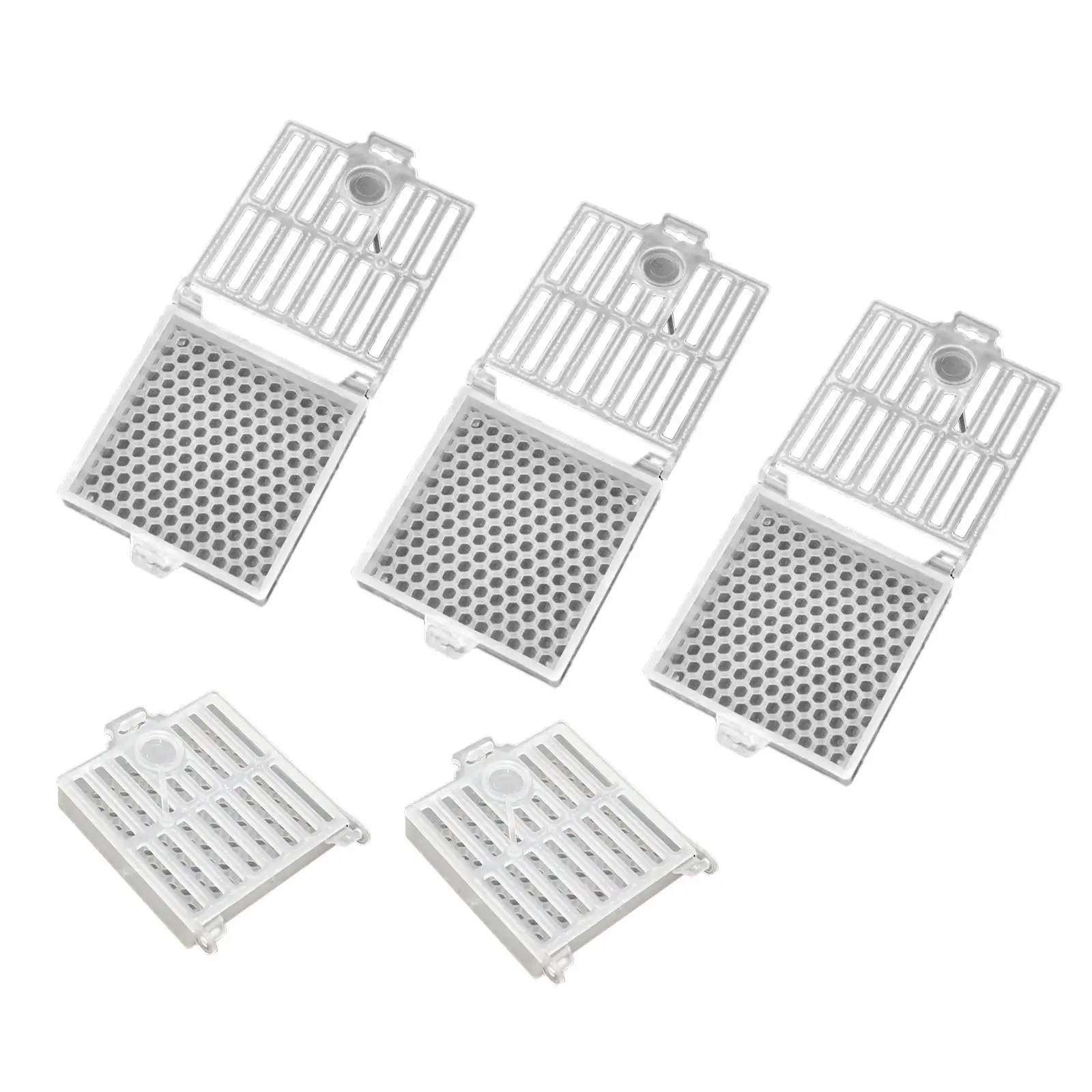 5Pcs Queen Bee Post Cage with Comb House Rearing Tools Multifunction Beekeeping Transparent Box Post Cage Bee Farm
