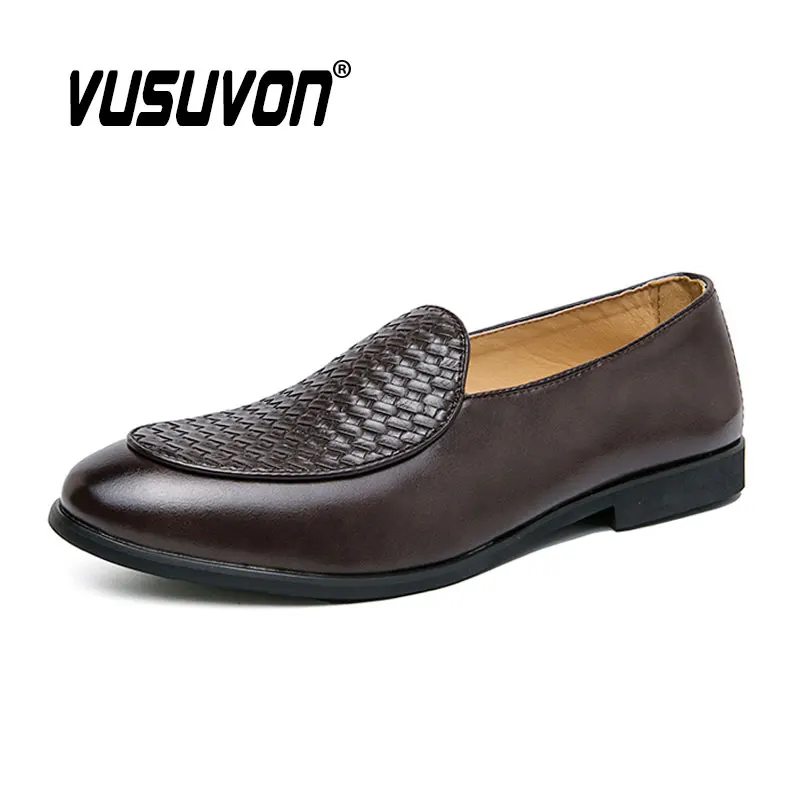 2024 Fashion Men Loafers Split Leather 38-46 Size Breathable Black Shoes Soft Outdoor Casual Boys Summer Mules Dress Flats