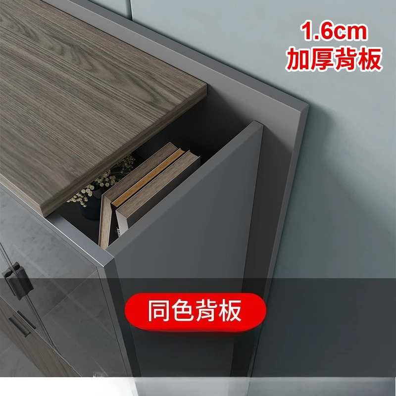 Armário de dados de arquivo de escritório Armário de madeira Armário de porta móvel Estante Armazenamento de armário de arquivo