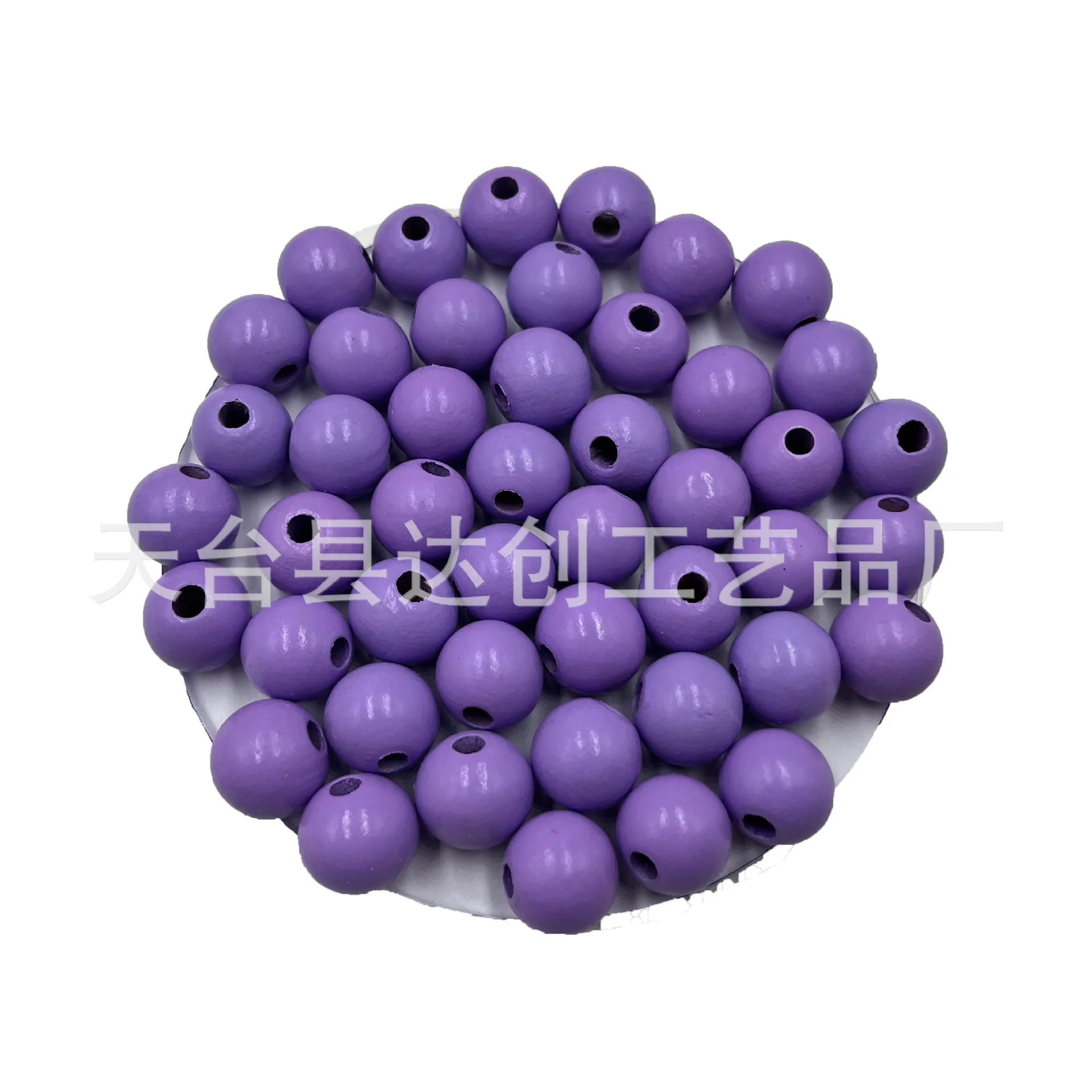 Christmas colored wooden beads hand necklace round wooden beads accessories simple handicrafts children DIY ball handmade toys