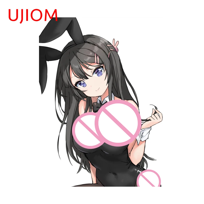 UJIOM Bunny Girl Senpai Amusing Wall Sticker Climatiseur Maison Refrigerator Waterproof Picture Decal For Cupboard Vestibulec