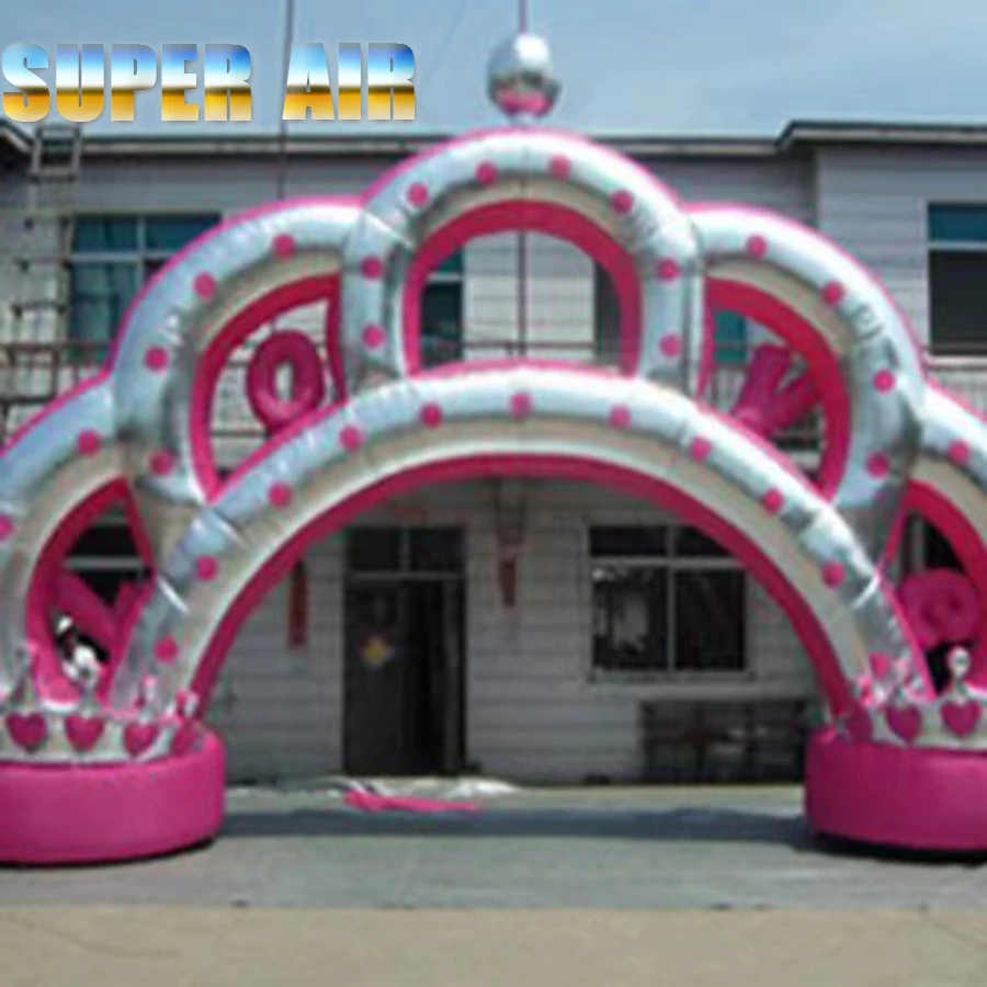 Crown inflatable arch gold atmosphere professional customized outdoor mobile factory direct sales