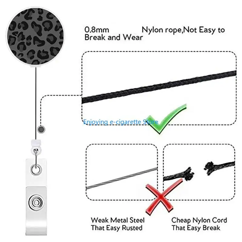 Removeble Neck Lanyard with Retractable Badge Card Holder For Offices Employee Y4QF