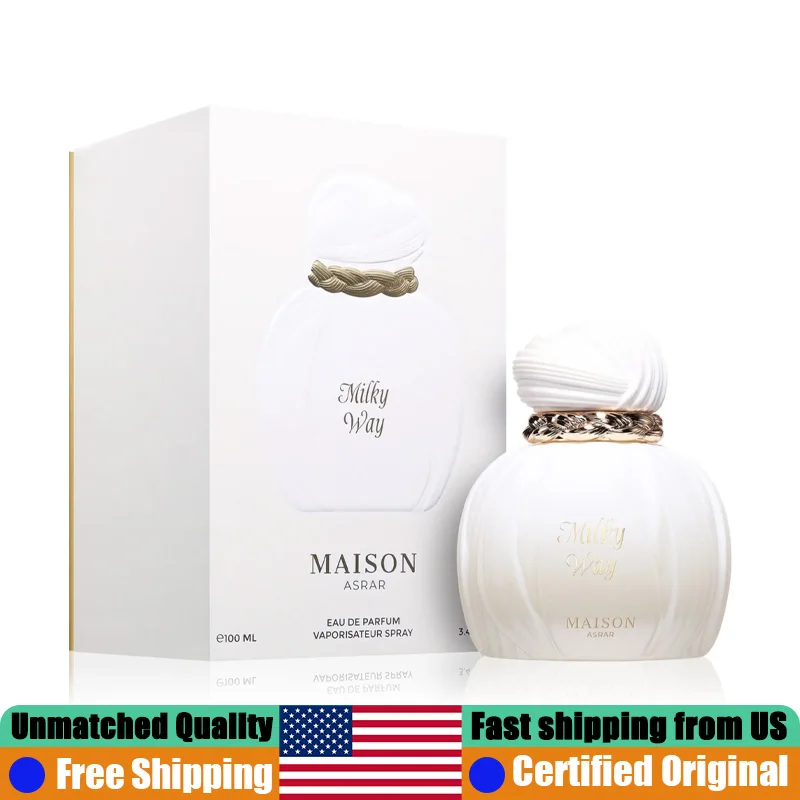 

MAISON ASRAR Milky Way Eau de Parfum 100 ML Original Arab Perfumes 3.4 Oz Natural Lasting Fresh Oriental Unisex Cologne Perfume