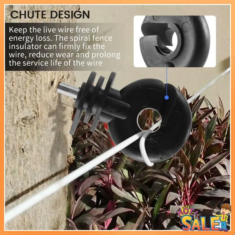 

AB68 40Pcs Electric Fence Insulators Screw,Electric Fence Ring Insulator Tape Screw Wood Post Insulators Screw-In,Screw
