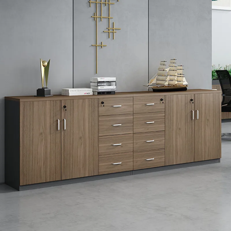 

Office File Cabinet Wooden Locked Drawer Cabinet Data Storage Partition Storage Cabinet