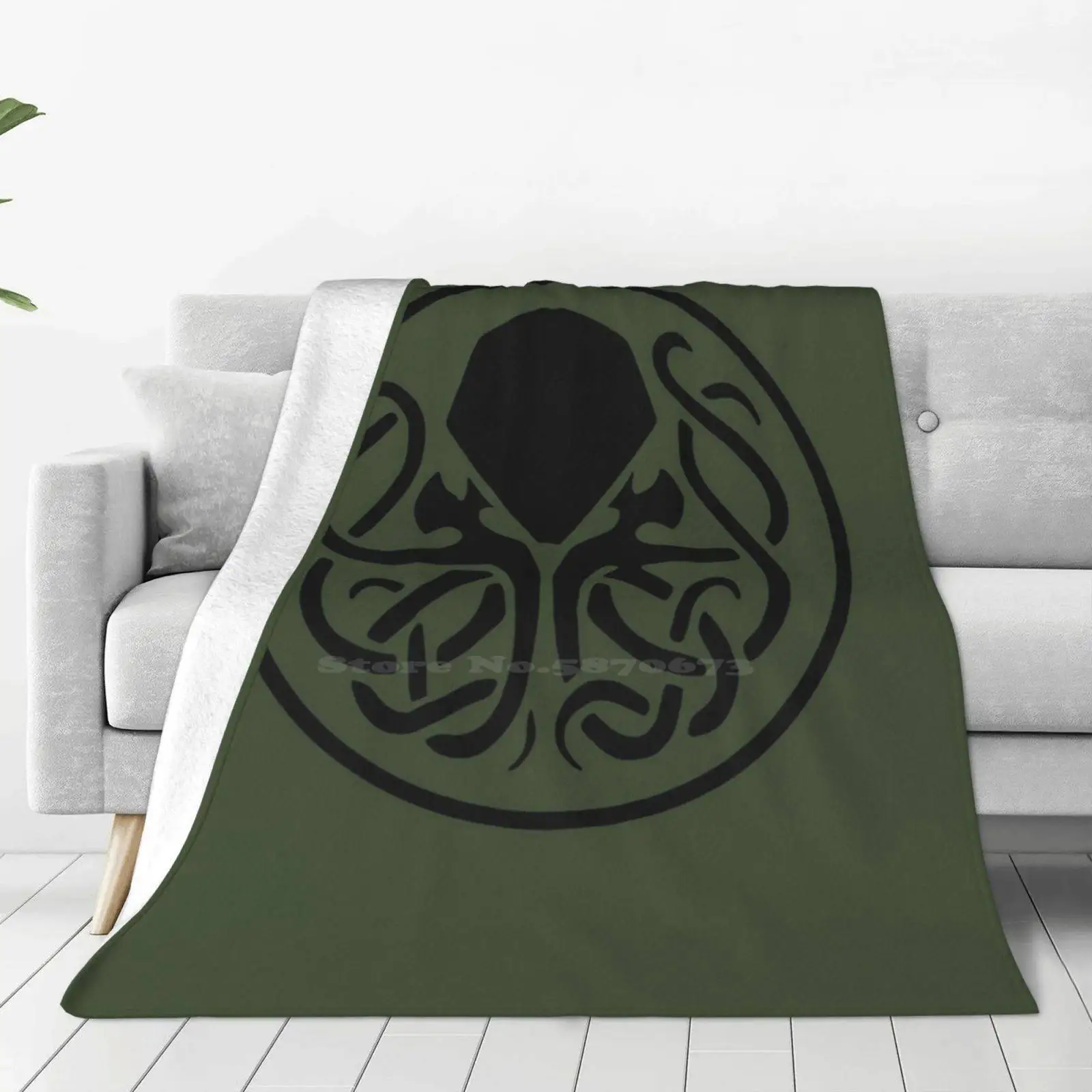 Cthulhu Symbol ( 9 ) Top Quality Comfortable Bed Sofa Soft Blanket Necronomicon Book Of The Dead Kitab Al Azif Grimoire Horrors