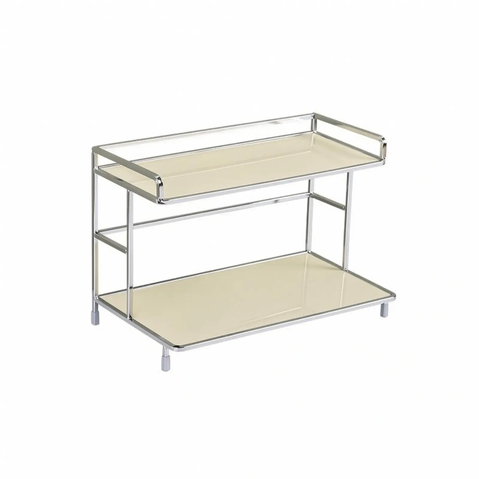 Clear Acrylic and Iron Two Tier Shelf for Desk Top Organizing Kitchen Counter or Bathroom Vanity