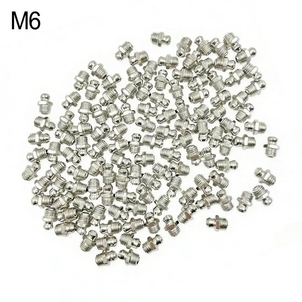 Grease Nipple Set 50pcs Constructed from 304 Stainless Steel with M6 M8 M10 External Metric Threads for Service Work