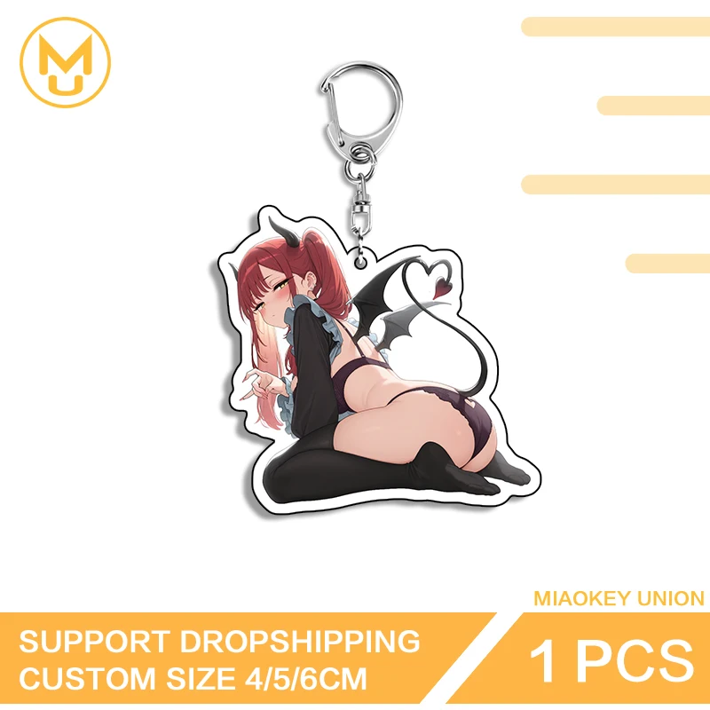 كيتاجاوا مارين شيطان فتاة الموضة شخصية مزدوجة الوجهين الاكريليك كيرينغ ارتداء اليومي للأصدقاء موضة حلقة رئيسية الهدايا