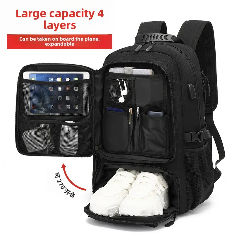 

Большая емкость для путешествий на открытом воздухе, водонепроницаемая мужская походная сумка, сумка через плечо для деловых поездок и спорта