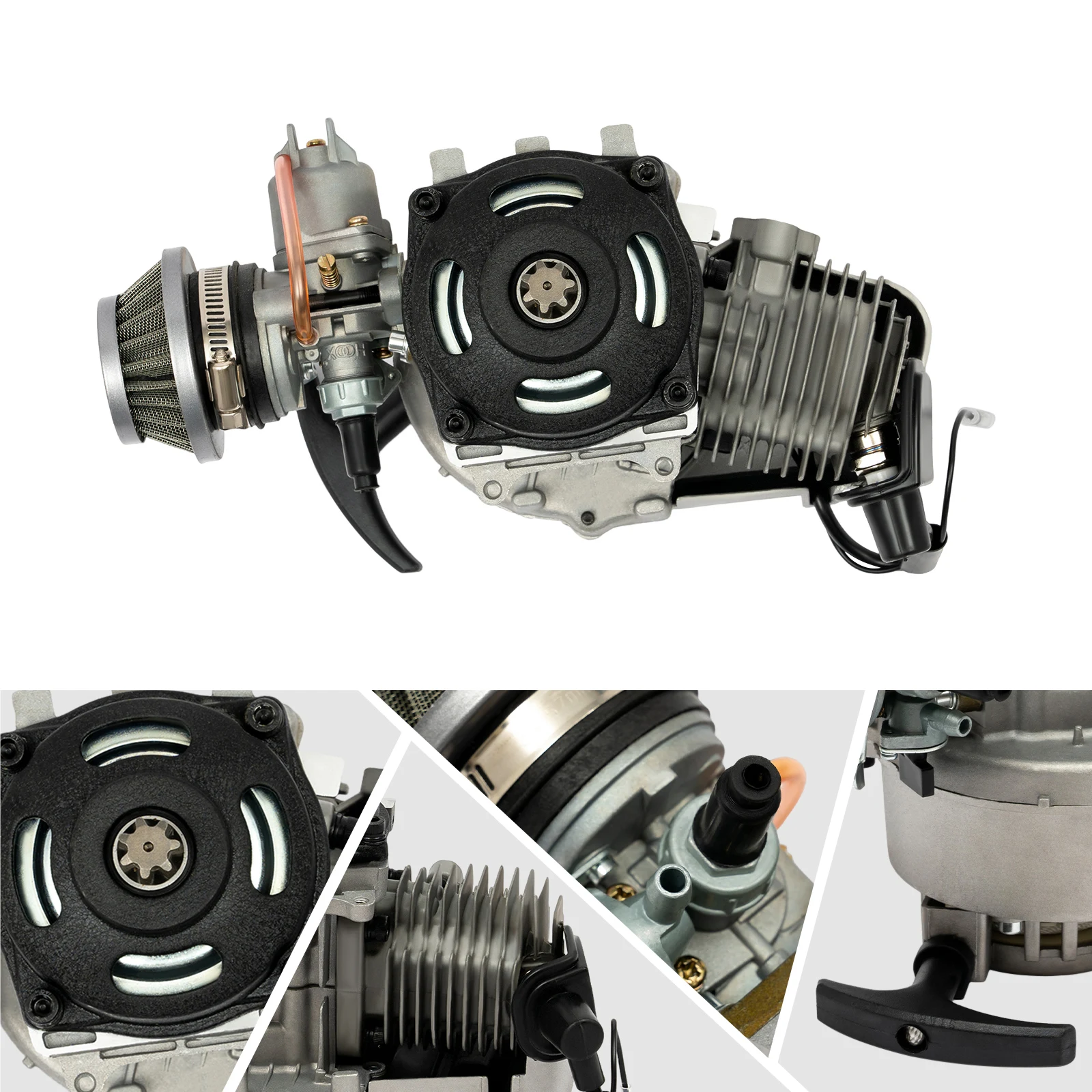 

2-Stroke Engine Motor, 49CC 2-Stroke Engine Motor for Mini Dirt Bike ATV Quad Bikes Small Motorcycles Pock