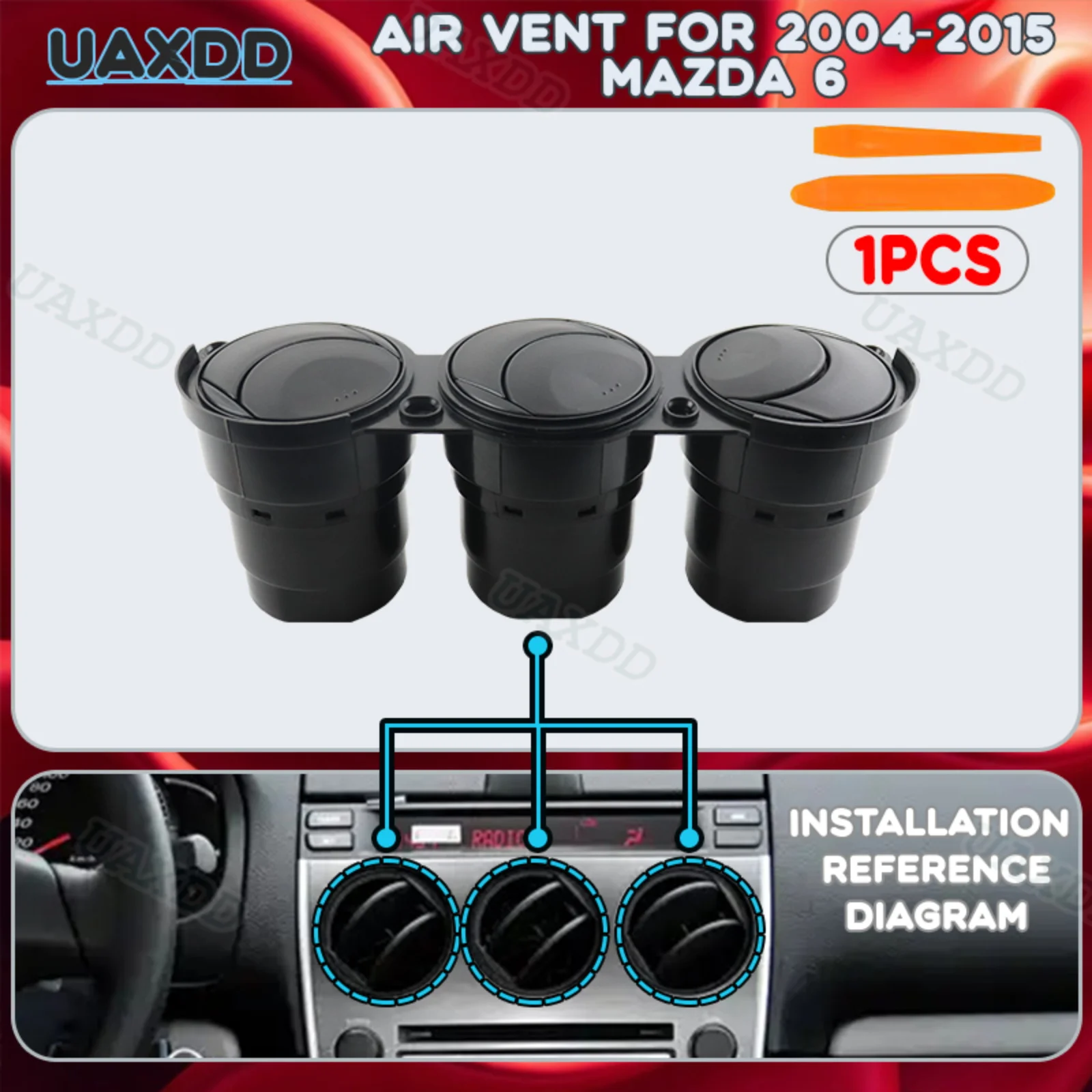 Automotive HVAC Kit AC For 2004-2015 Mazda 6 Air Conditioning Assembly 2 Din Car Grille Ventilation Equipment Vent Outlet Nozzle