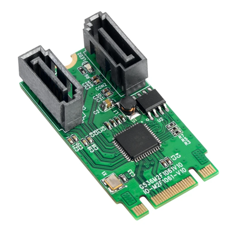 PCIE M.2 To SATA 2 Port 6G RAID Adapter Internal M.2 SATA RAID Controller Card Support RAID 0/1